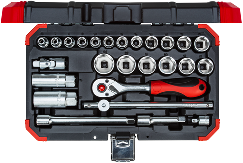 Gedore rouge | r59003026 | jeu de clés à douille | 3 8" | 6-24 mm | 26 pièces - r59003026
