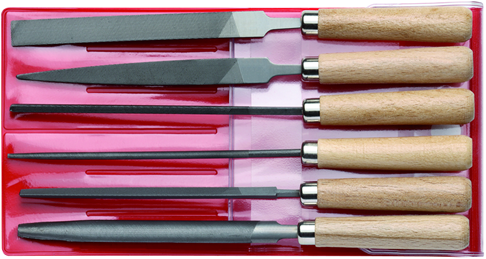 Gedore Red vijlesset avec manche en bois 6 pièces