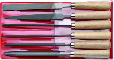 Gedore Red vijlesset avec manche en bois 6 pièces