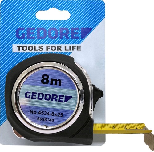 Mètre ruban Gedore - ruban à mesurer 8 mètres - 25 mm - 6453134
