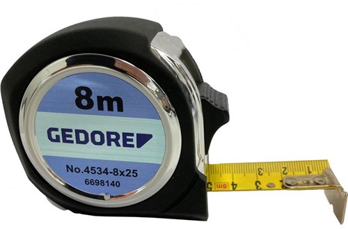 Mètre ruban Gedore - ruban à mesurer 8 mètres - 25 mm - 6453134