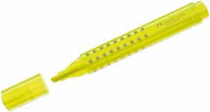 Marqueur de texte jaune par Faber Castell avec une poignée facile