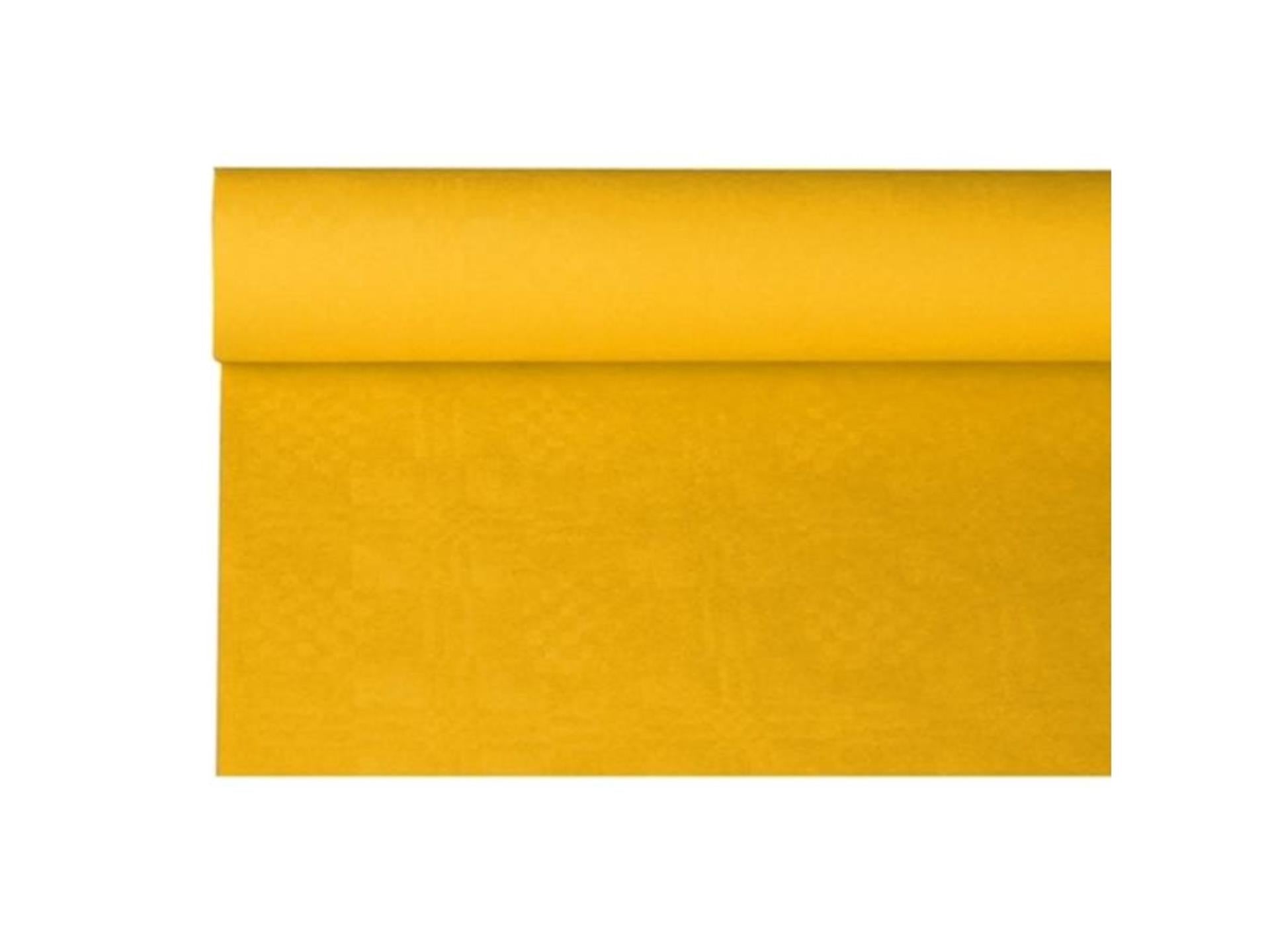 Haza nappe damassée papier120cmx8m jaune