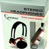 Casque stéréo Gembird noir rouge