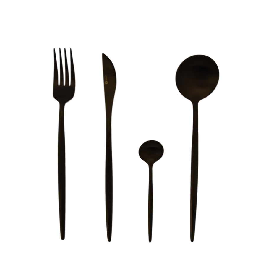 Gemeo service de couverts serwa noir mat 16 pièces