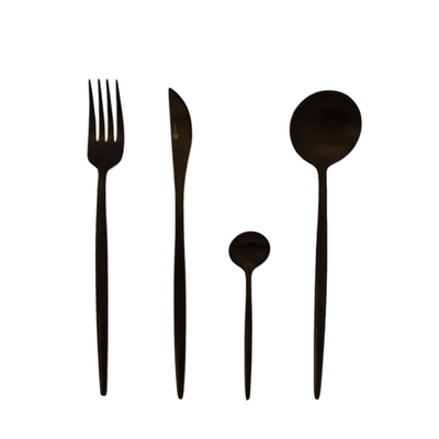Gemeo service de couverts serwa noir mat 16 pièces