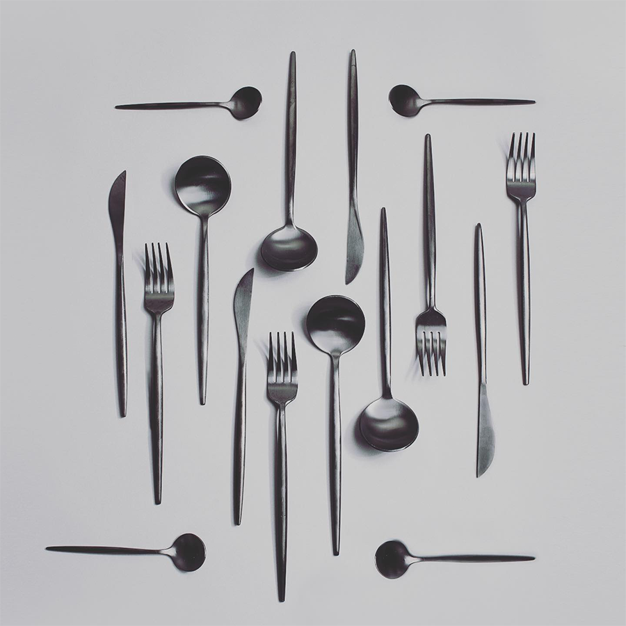 Gemeo service de couverts serwa noir mat 16 pièces