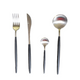 Gemeo service de couverts serwa noir argent mat 16 pièces
