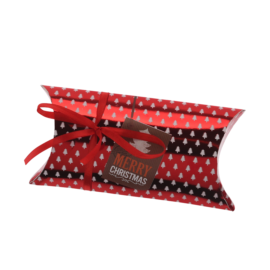 Coffret cadeau Noël rouge 18x9cm 4 pièces