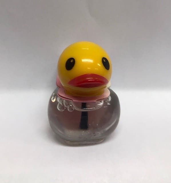 Vernis à ongles paillettes en bouteille en forme de canard