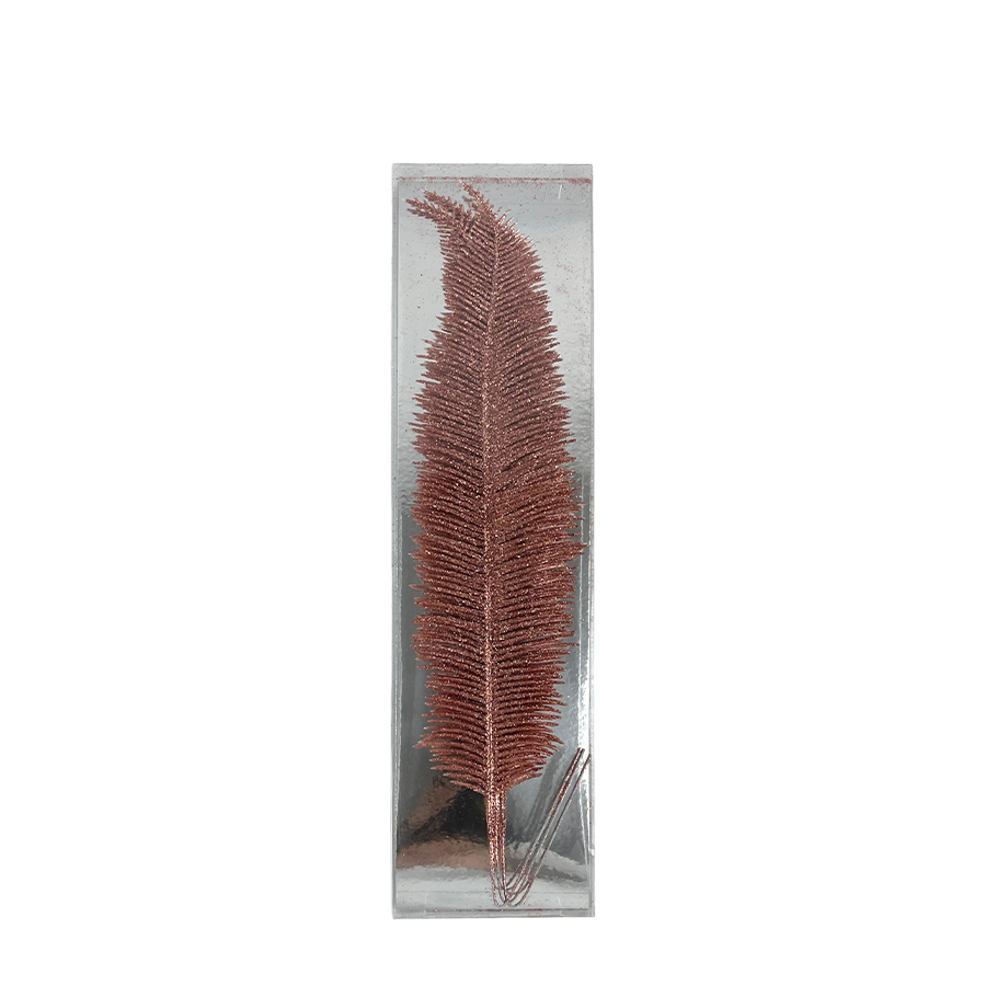 Plume de branche pailletée rose 3 pièces