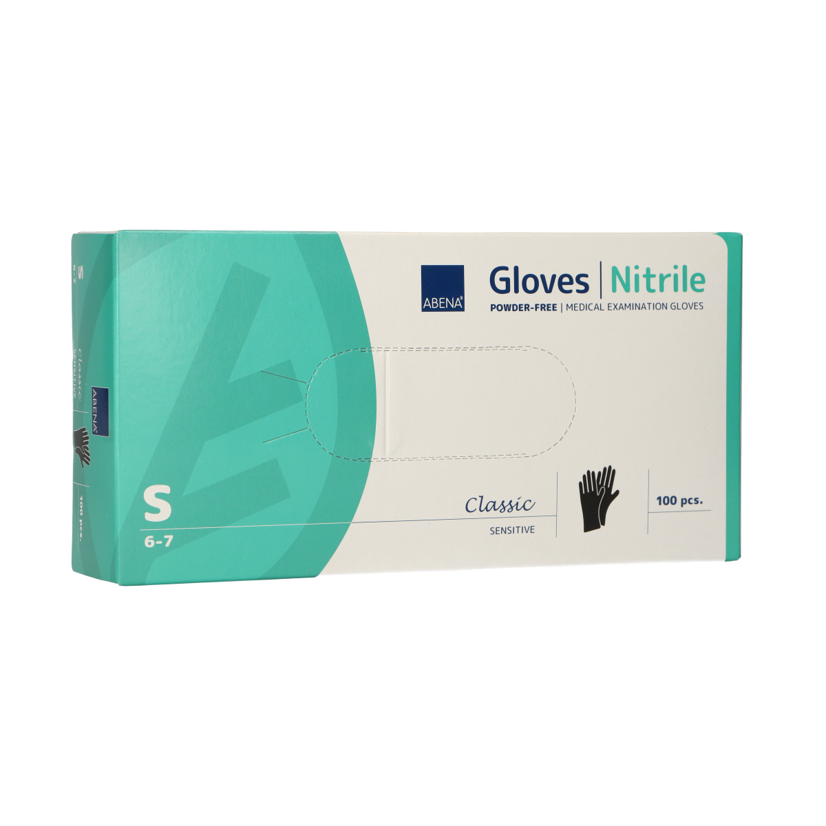 Abena Abena Powded Nitrile Gants Taille Small 100 pièces noires