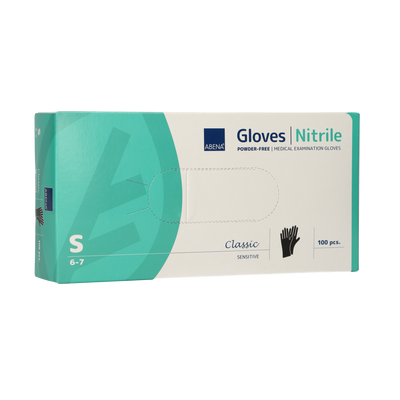 Abena Abena Powded Nitrile Gants Taille Small 100 pièces noires