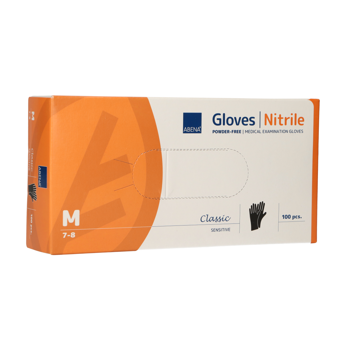 Abena Abena Powded Nitrile Gants Taille moyenne 100 pièces noires