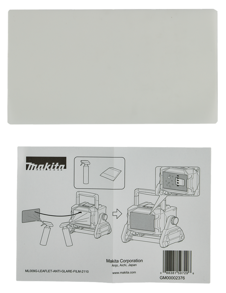 Makita accessoires film anti-éblouissement lampe de chantier - gm00002376 gm00002376