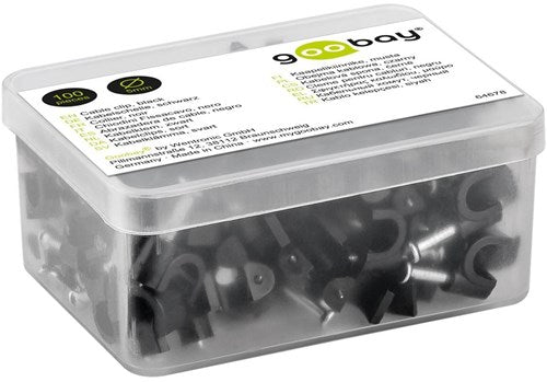 Goobay serre-câble 5mm rond boîte noire (100) - 4113230