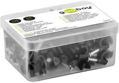Goobay serre-câble 5mm rond boîte noire (100) - 4113230