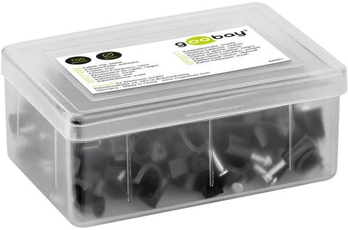 Goobay serre-câble 8mm rond boîte noire (100) - 4113233