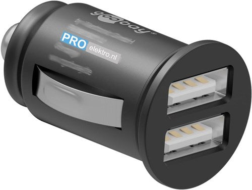 Goobay Chargeur de voiture USB double 12v-24v 2,4a - 9540127