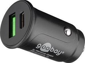 Goobay Chargeur voiture USB USB-C et USB-A 12V-24V 3A noir - 9540129