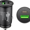 Goobay Chargeur voiture USB USB-C et USB-A 12V-24V 3A noir - 9540129