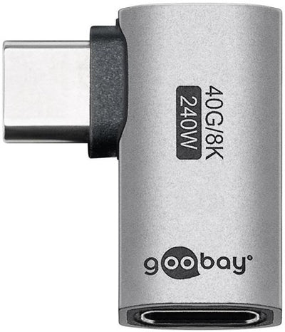 Adaptateur Goobay USB-C | mâle femelle | horizontale | Adaptateur 90 degrés - 9550432