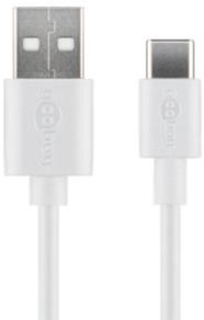 Goobay Câble de chargement USB-C 50 cm blanc - 9550295