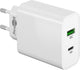 Goobay Chargeur rapide USB + USB-C 45W blanc - 9550194