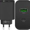 Goobay Chargeur rapide USB + USB-C 45W noir - 9550193