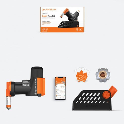 Kit de piège intelligent Gallagher Goodnature | piège non toxique | Réinitialisation automatique 24x | y compris les cartes de capture | connectez-vous avec l'application gratuite - 483179