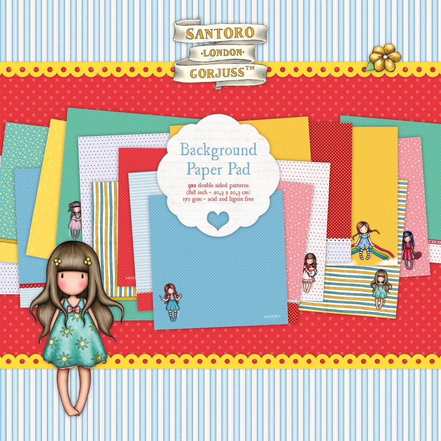 Studio light • fond de bloc de papier Gorjuss 20,3x20,3cm
