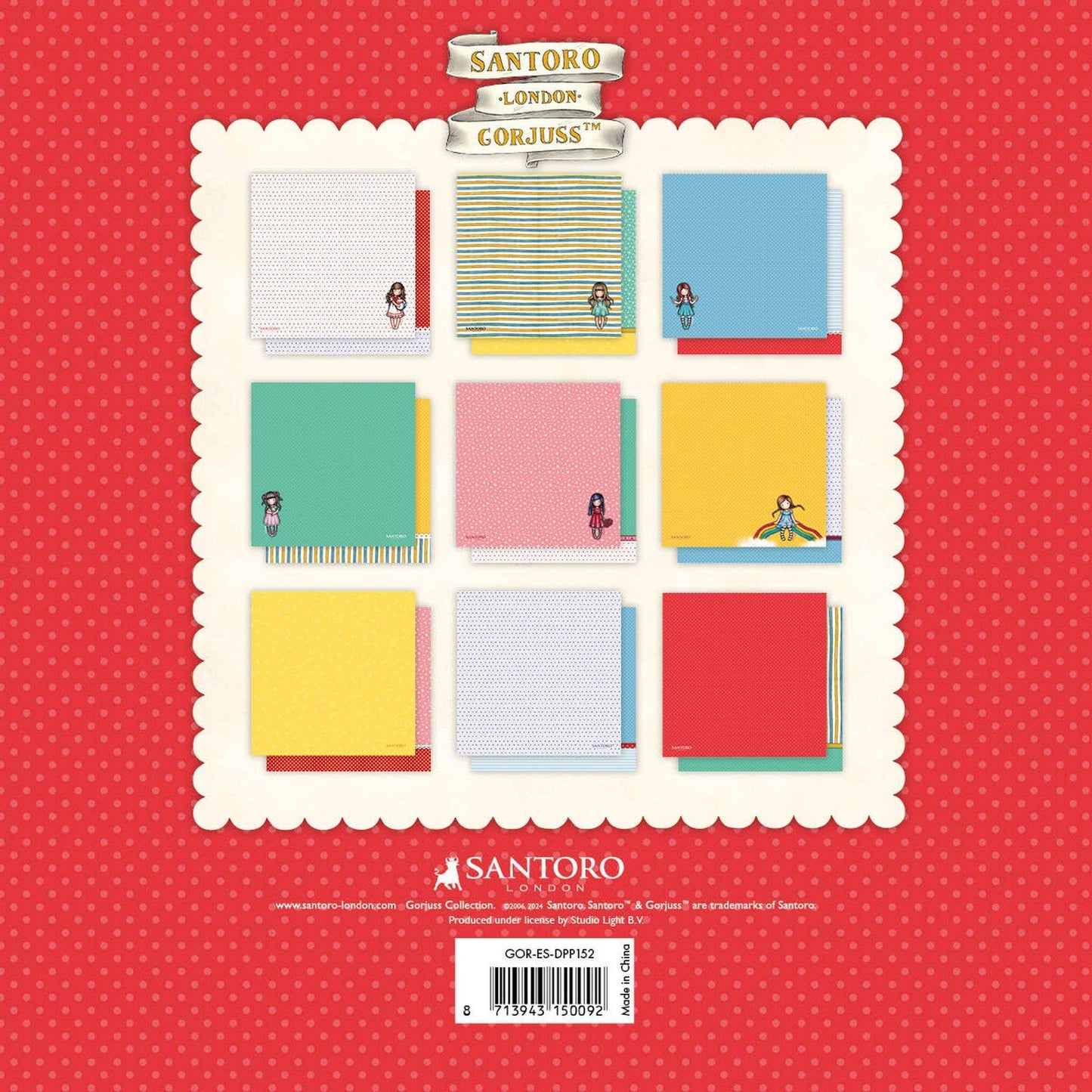 Studio light • fond de bloc de papier Gorjuss 20,3x20,3cm