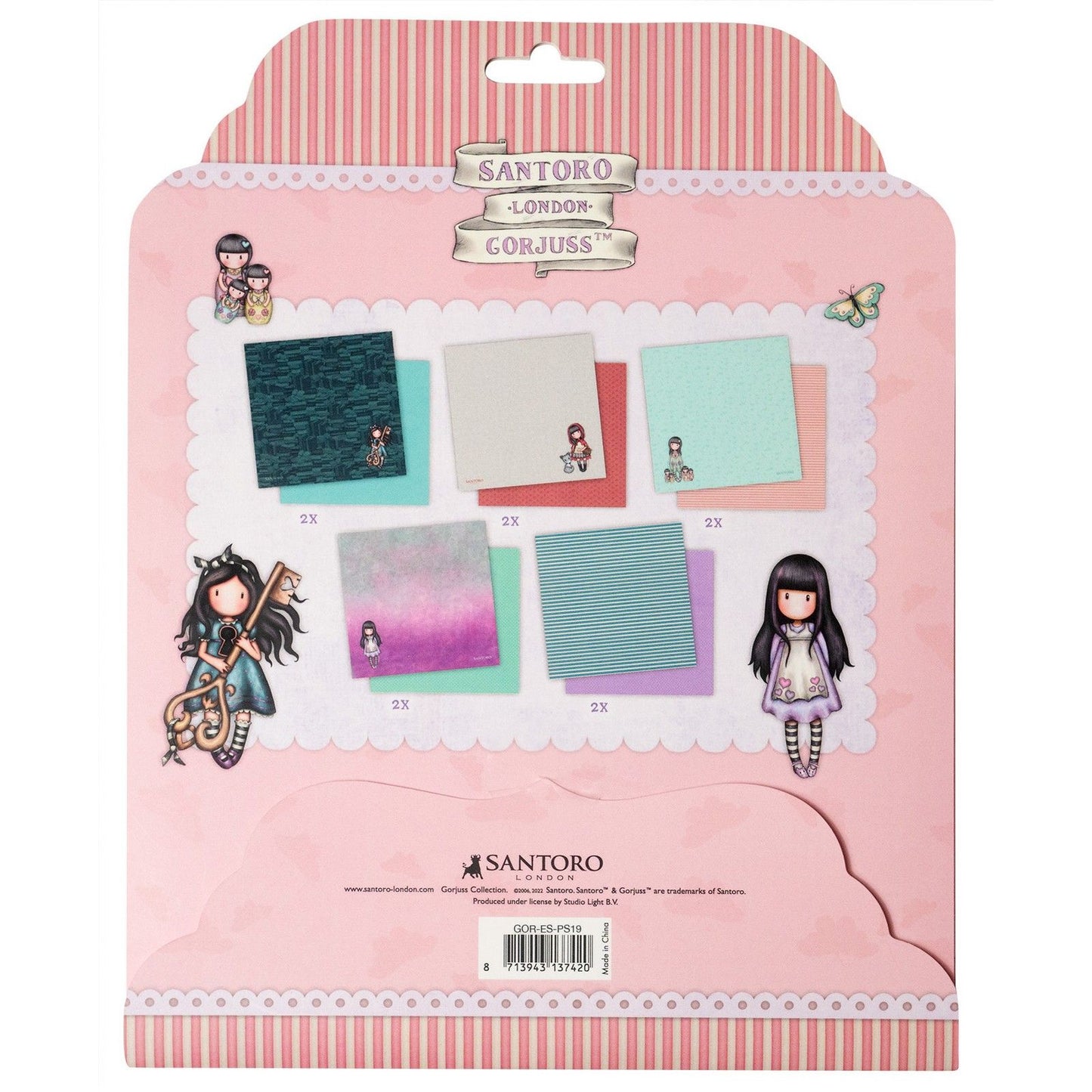 Studio light • ensemble de papier Gorjuss 5x2 motifs recto-verso