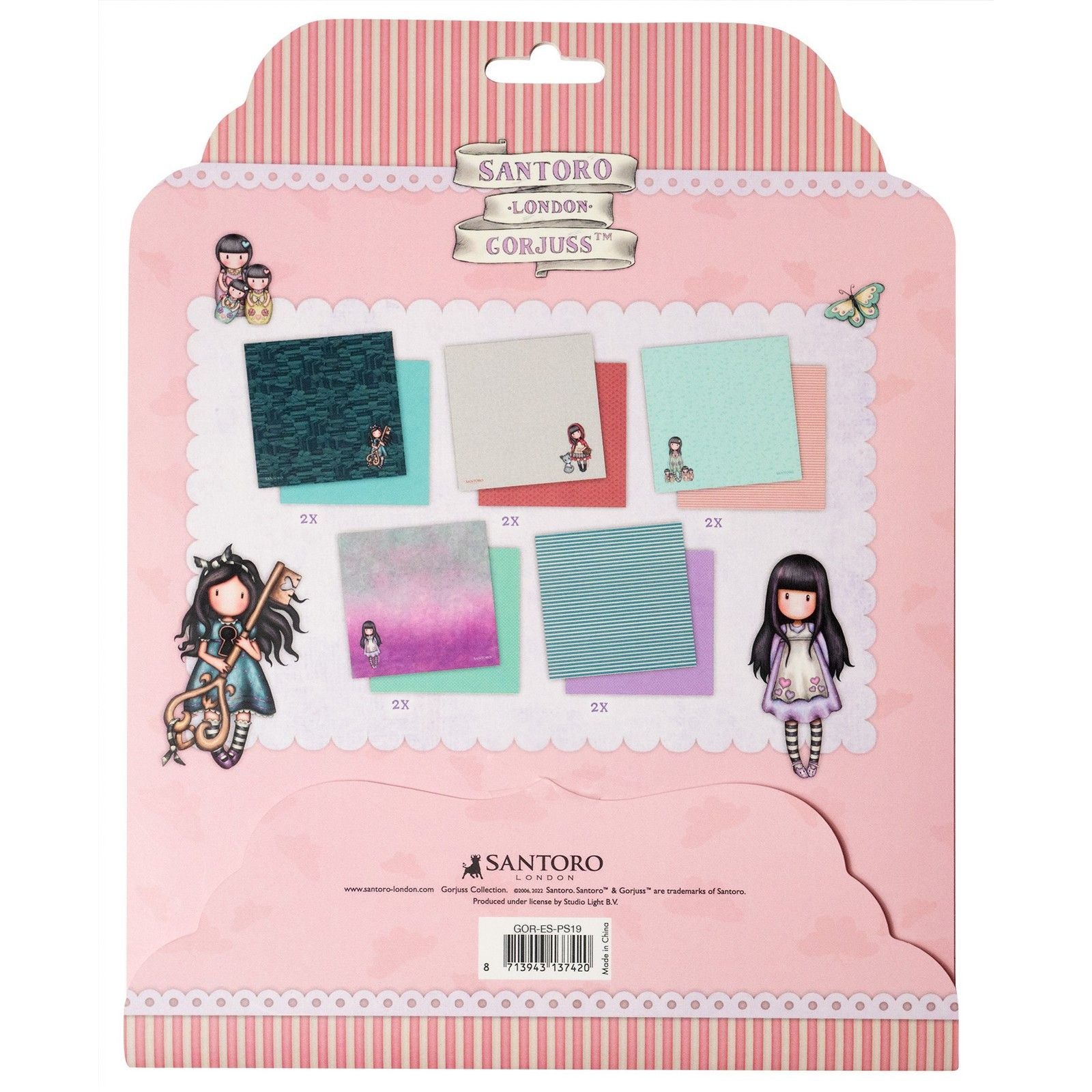 Studio light • ensemble de papier Gorjuss 5x2 motifs recto-verso