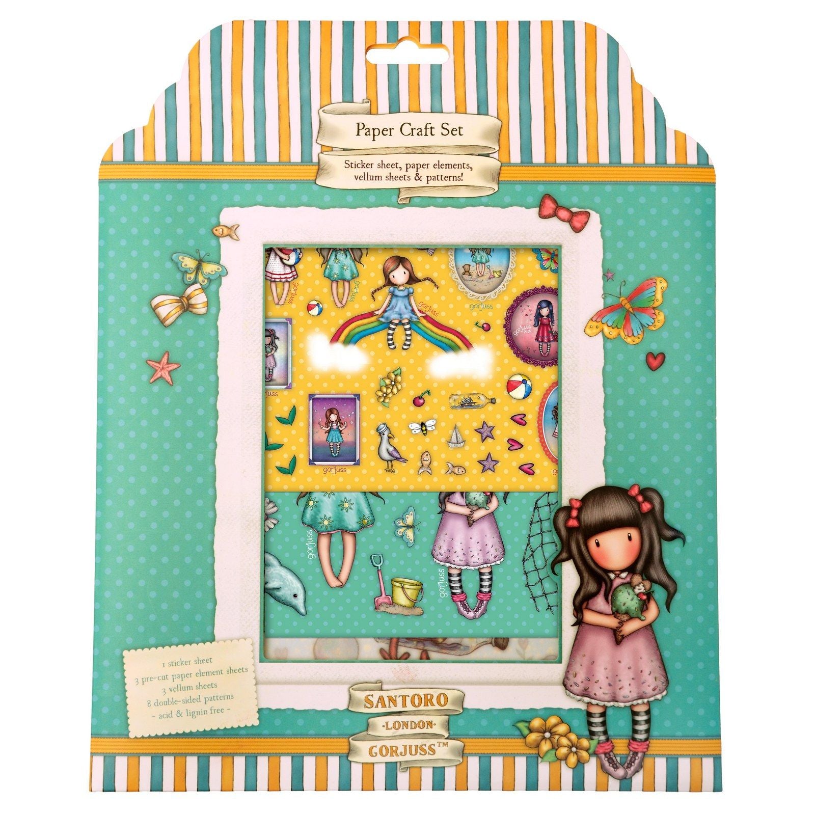 Studio Light • Ensemble de papier Gorjuss Craft, autocollants vélin