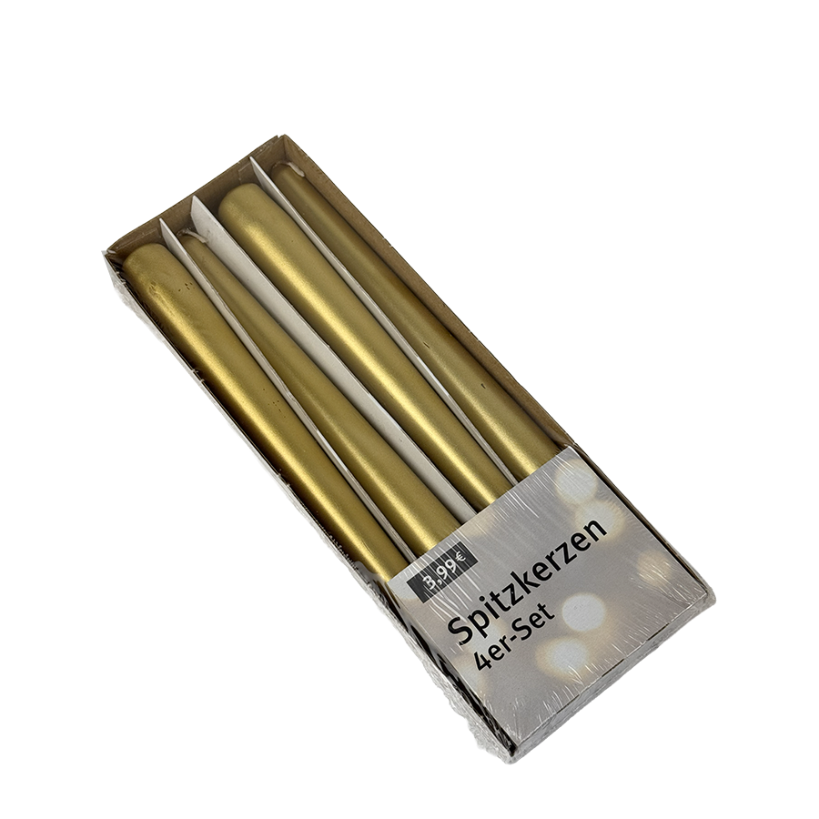 Bougie gothique or 245 24mm 4 pièces