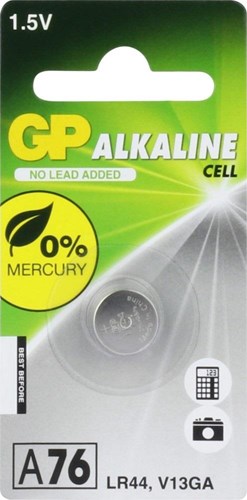 GP LR44 Bouton alcalin Cellule 1.5 V 1PK