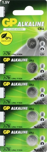Pile bouton Gp a76 lr44 blister 5 3211935