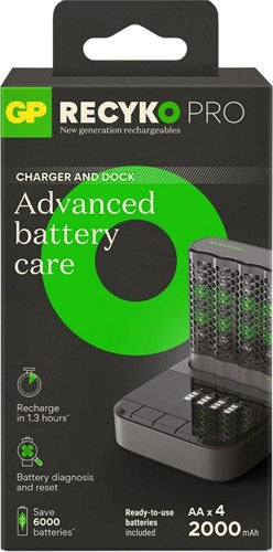 Chargeur de batterie GP USB 1.3h avec batterie 4x2100ma AA - 3503077
