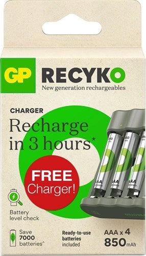 Chargeur de batterie GP | usb 3h avec batterie aaa 4x850ma | promo - a3503060