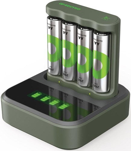 Chargeur de batterie GP USB 6h avec batterie 4x2100ma AA + dock - 3503069