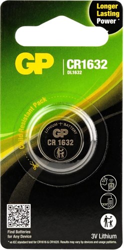 GP - CR1632 Lithium Bouton Cell 3V 1PK
