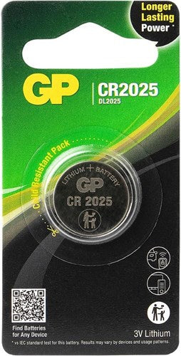 GP CR2025 Lithium Button Cell 3V 1HK