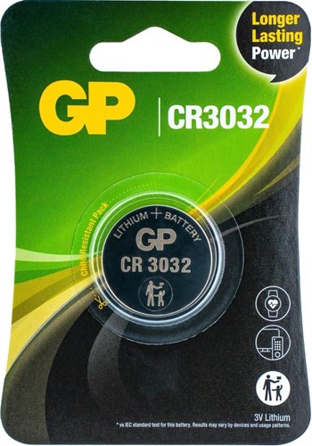 Gp lir2450 lithium 3,6 volts 120ma rechargeable 3212310