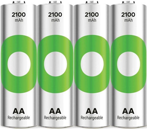 GP Batteries AA rechargeables 2100mAh Nimh 4pk