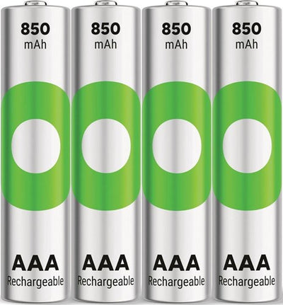 GP Batteries AAA rechargeables 850mAh Nimh 4pk