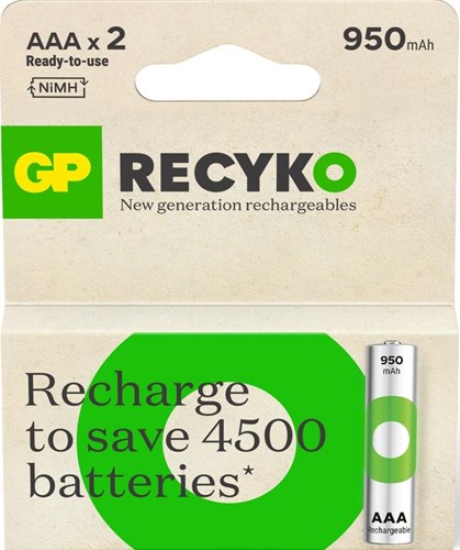 Pile rechargeable GP NiMH AAA 950mA blister(2) - 3311420