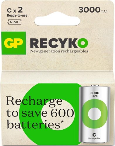 Batterie rechargeable GP nimh c 3000ma blister(2) - 3311460
