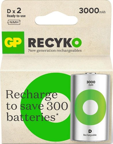 Batterie rechargeable nimh GP d 3000ma blister(2) - 3311470