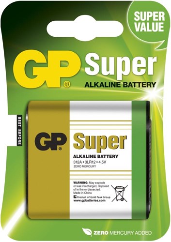 GP super alcalin 4,5v plat 3lr12 312a 3012430